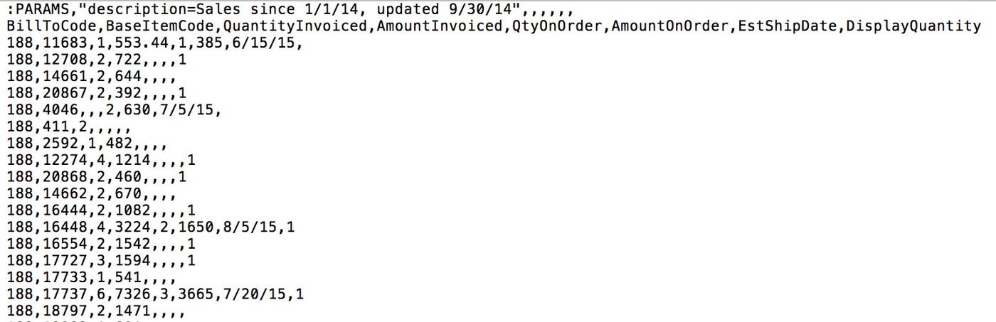 Sales Data CSV