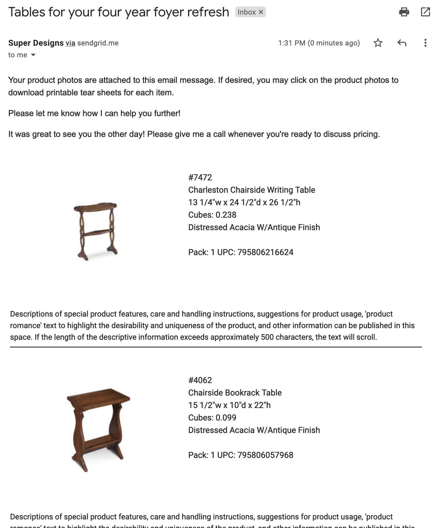 8 Resulting Email