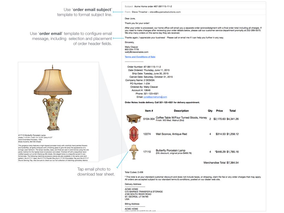 Email Order