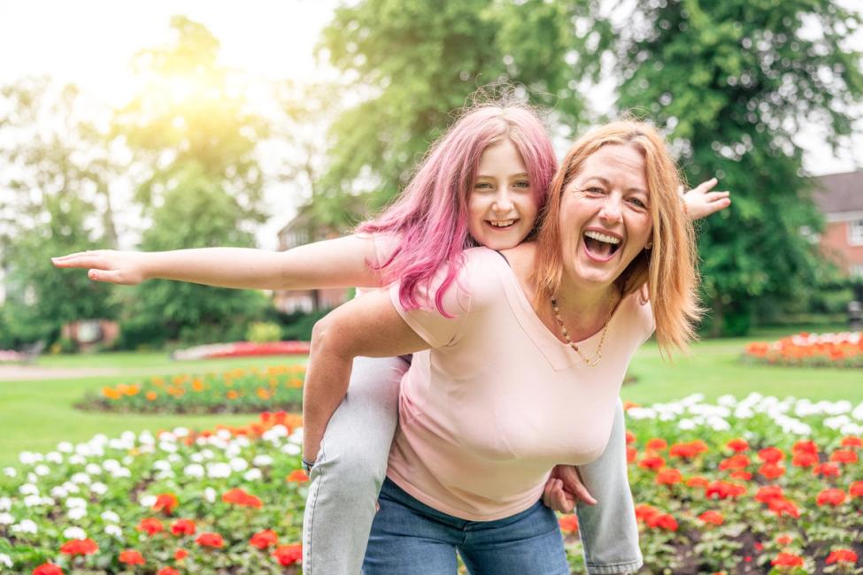 Grandmother and Grand Daughter happy