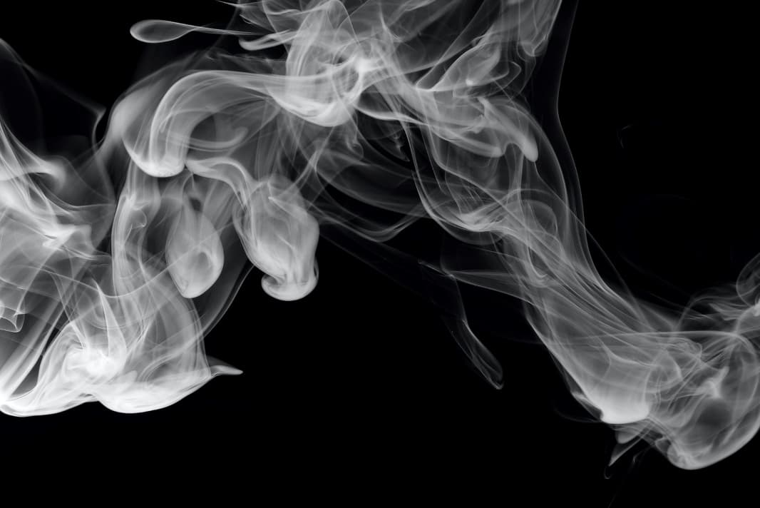 Smoke on black background
