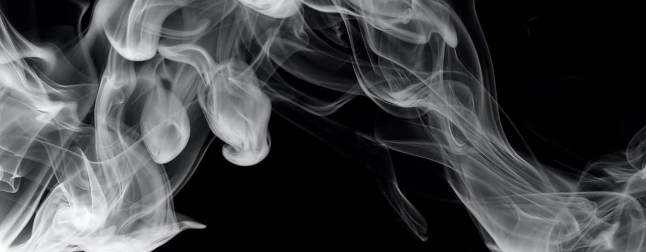 Smoke on black background