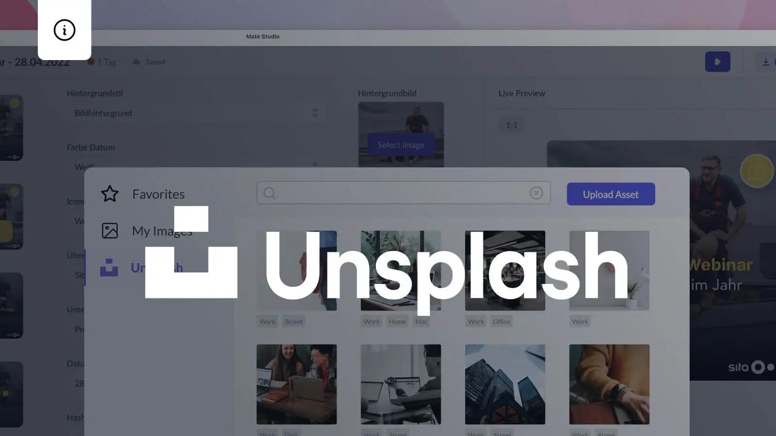 Unsplash Integration