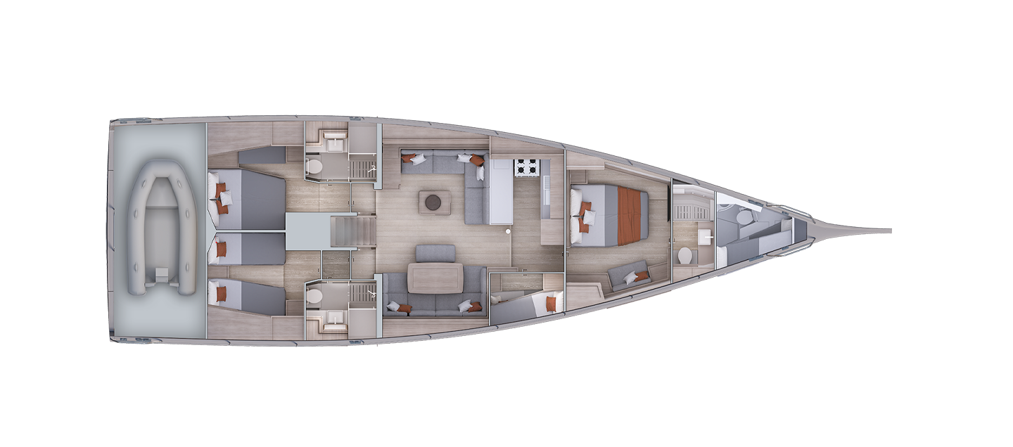 Interior Layout (4 Cabins)