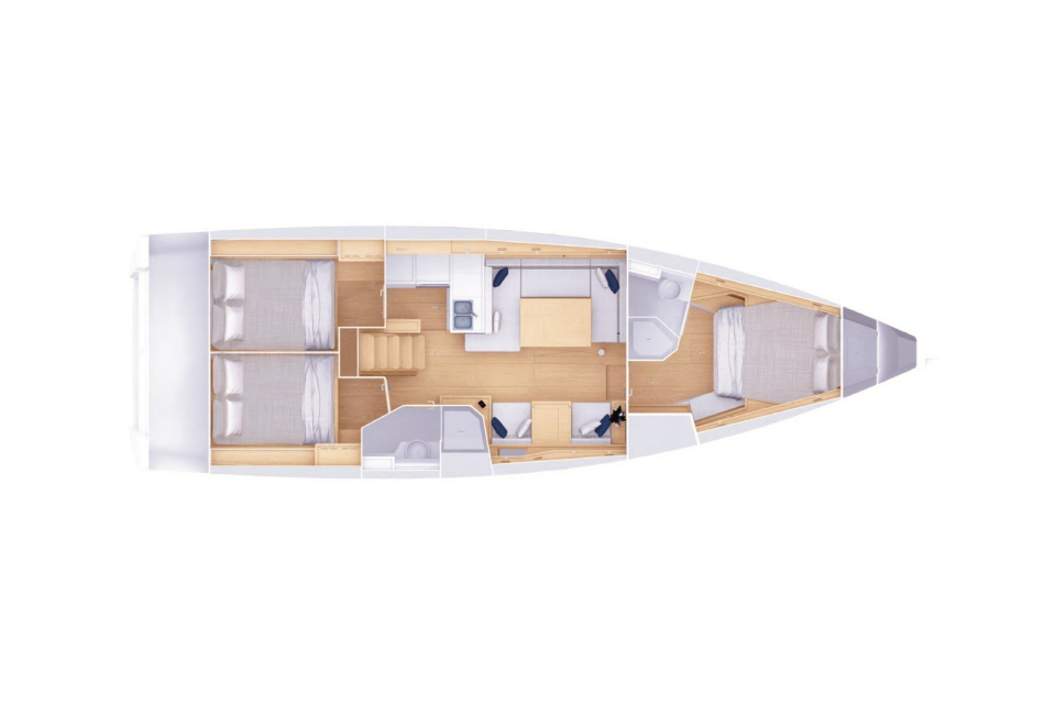 Interior Layout (3 Cabins)