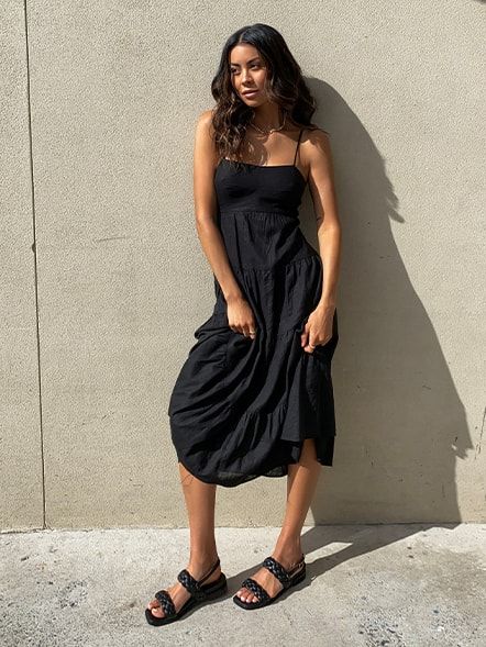 Jaeger Black Leather Women's Flats