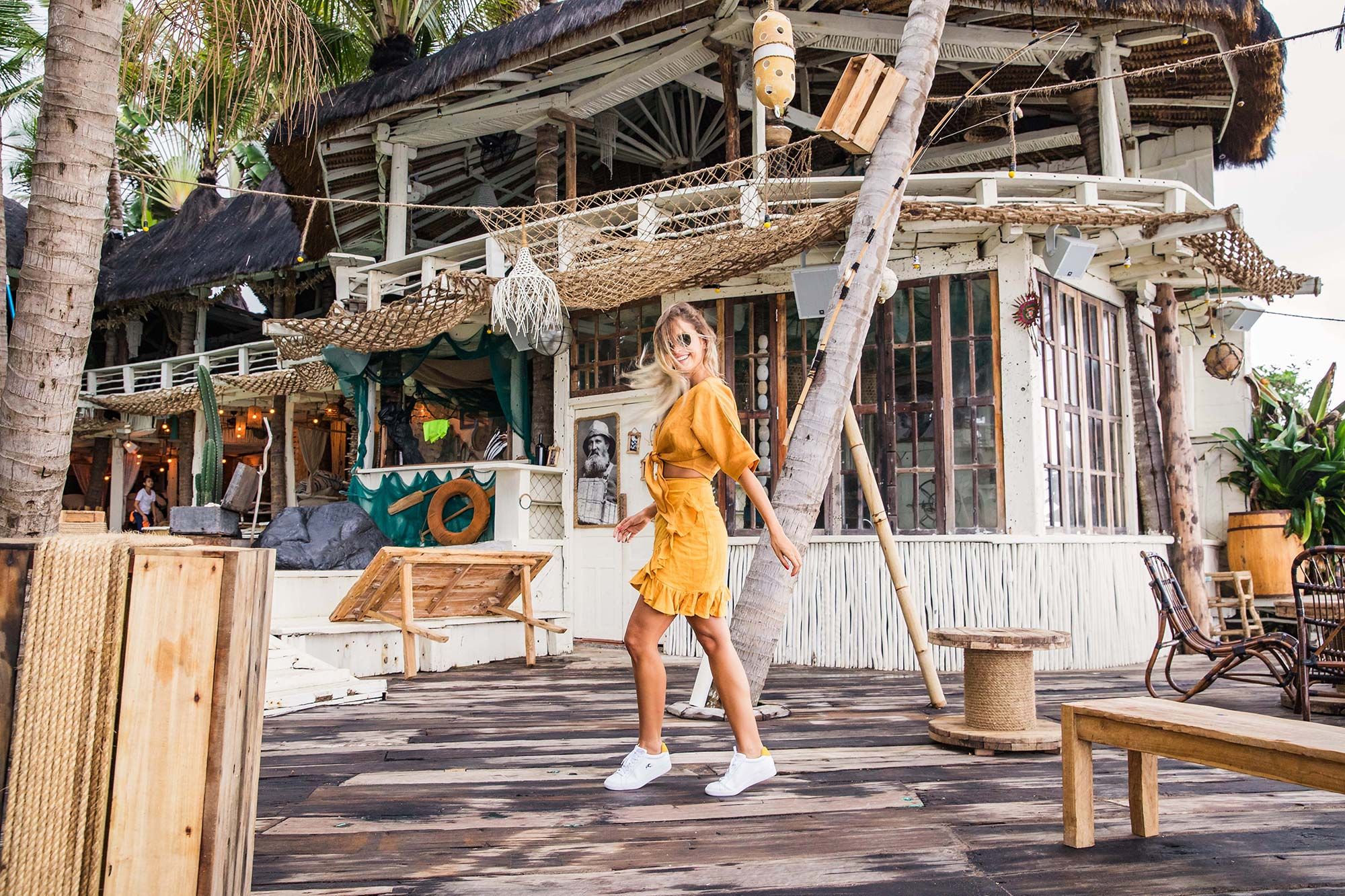 Bared_Footwear_La_Brisa_Bali_Travel_Summer_Womens_Campaign_Sandpiper_Sneakers_Yellow_Dress