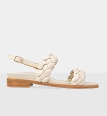Jaeger Ecru Leather Sandals