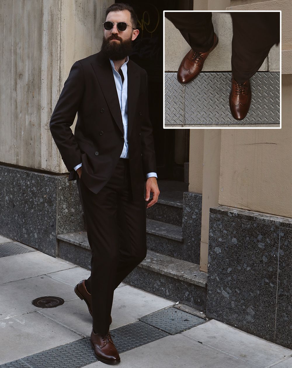 Brogues with a suit
