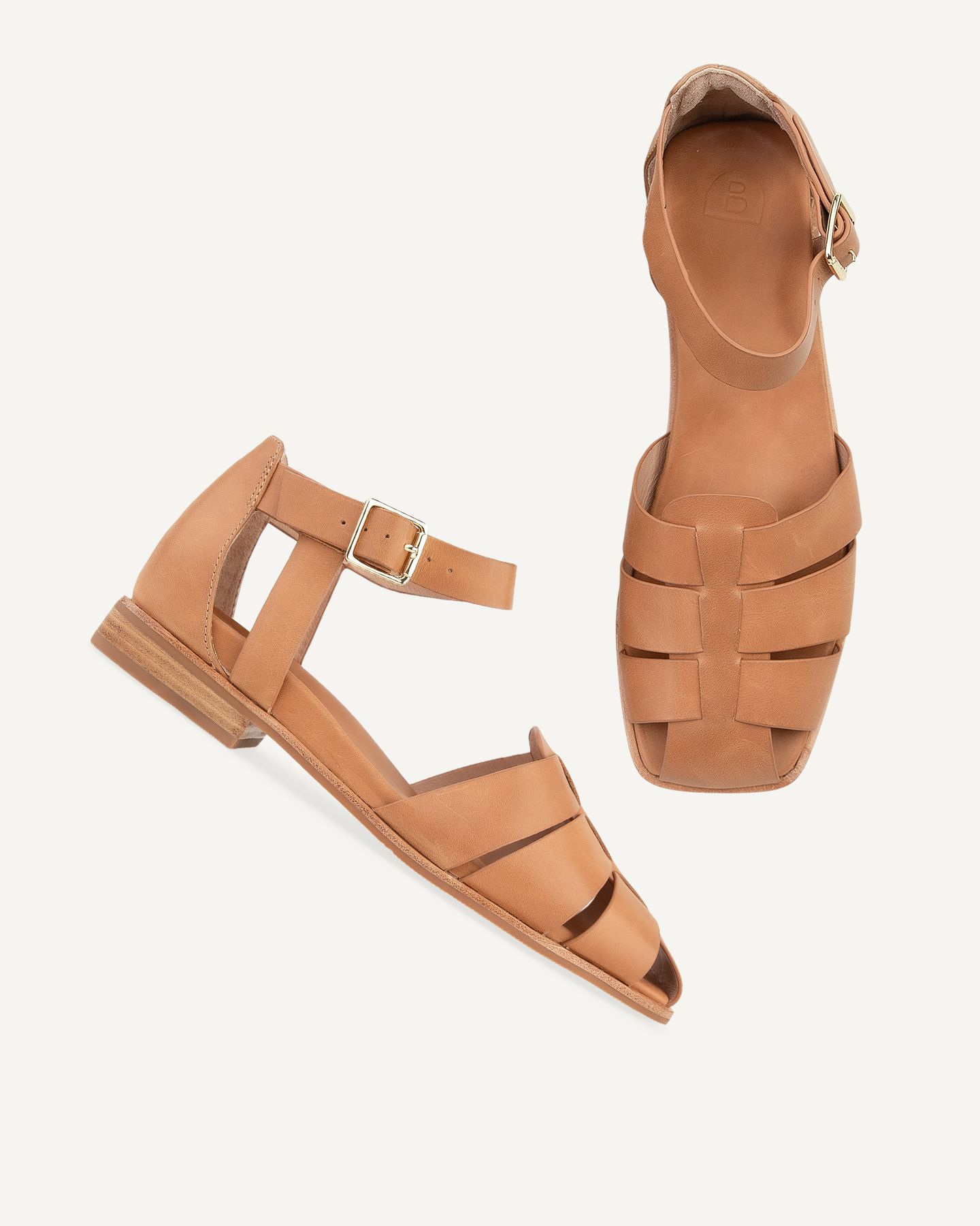 Elepaio Tan Leather Sandals