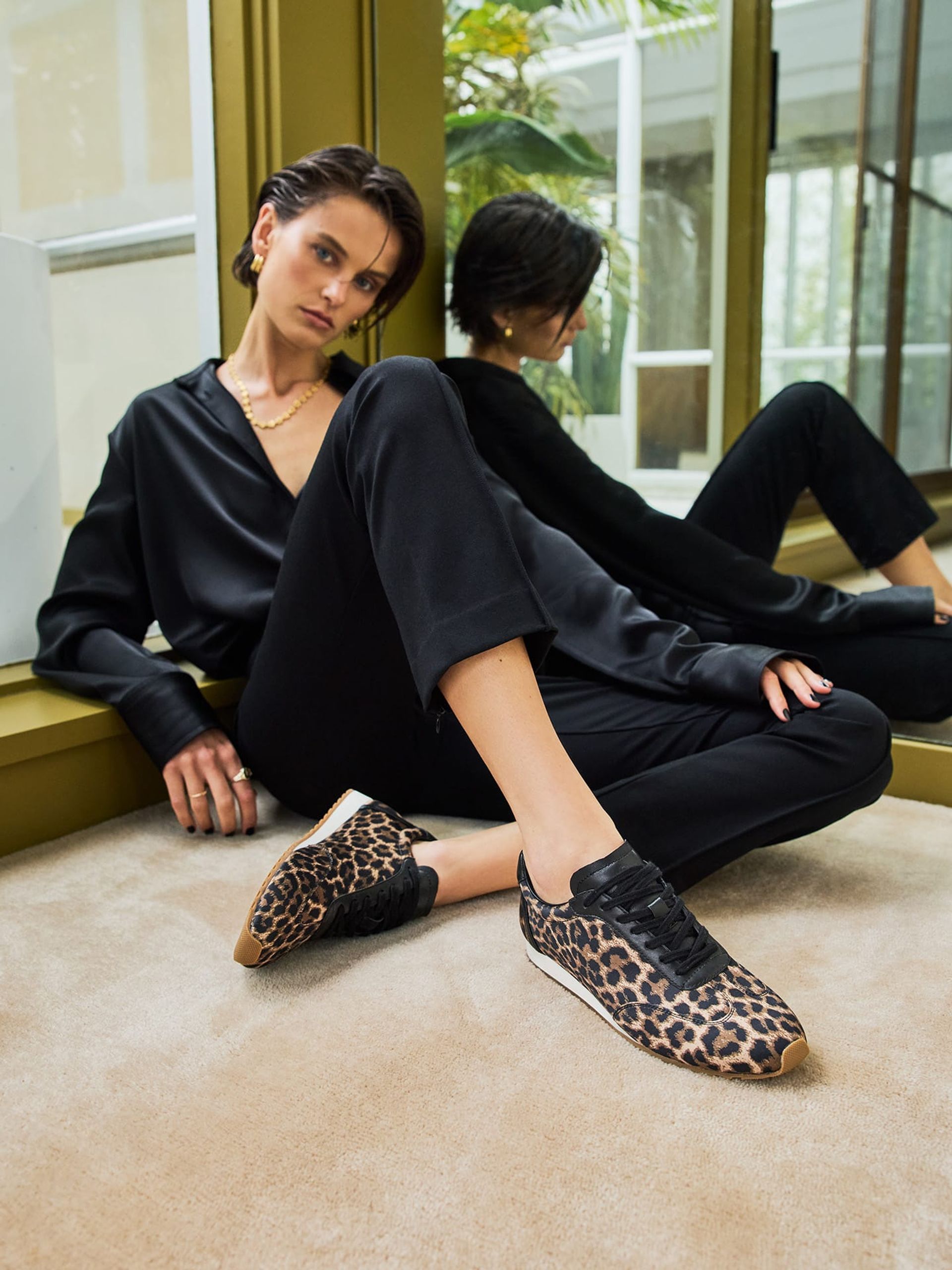 Gavia Leopard Print Satin