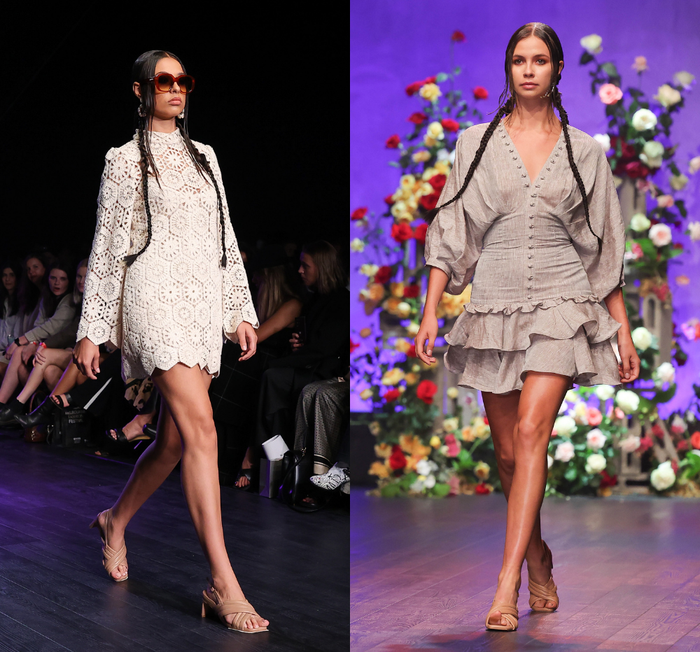 Bared Footwear Fashion Week Starling Tan Heels