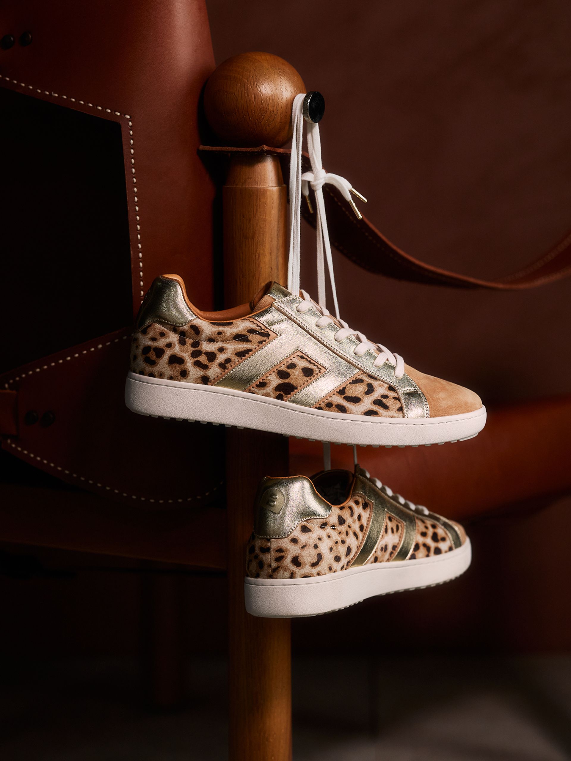 Carib Leopard Mix Suede Leather