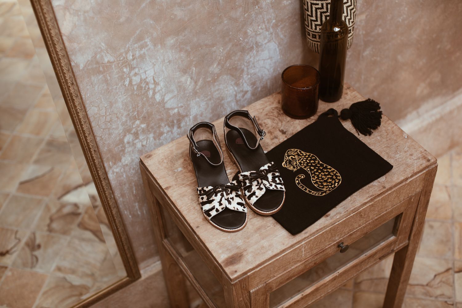 Bared_Footwear_Womens_Black_Leopard_Peacock_Sandals_Bali