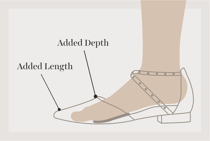 Low Heels - Added length & depth
