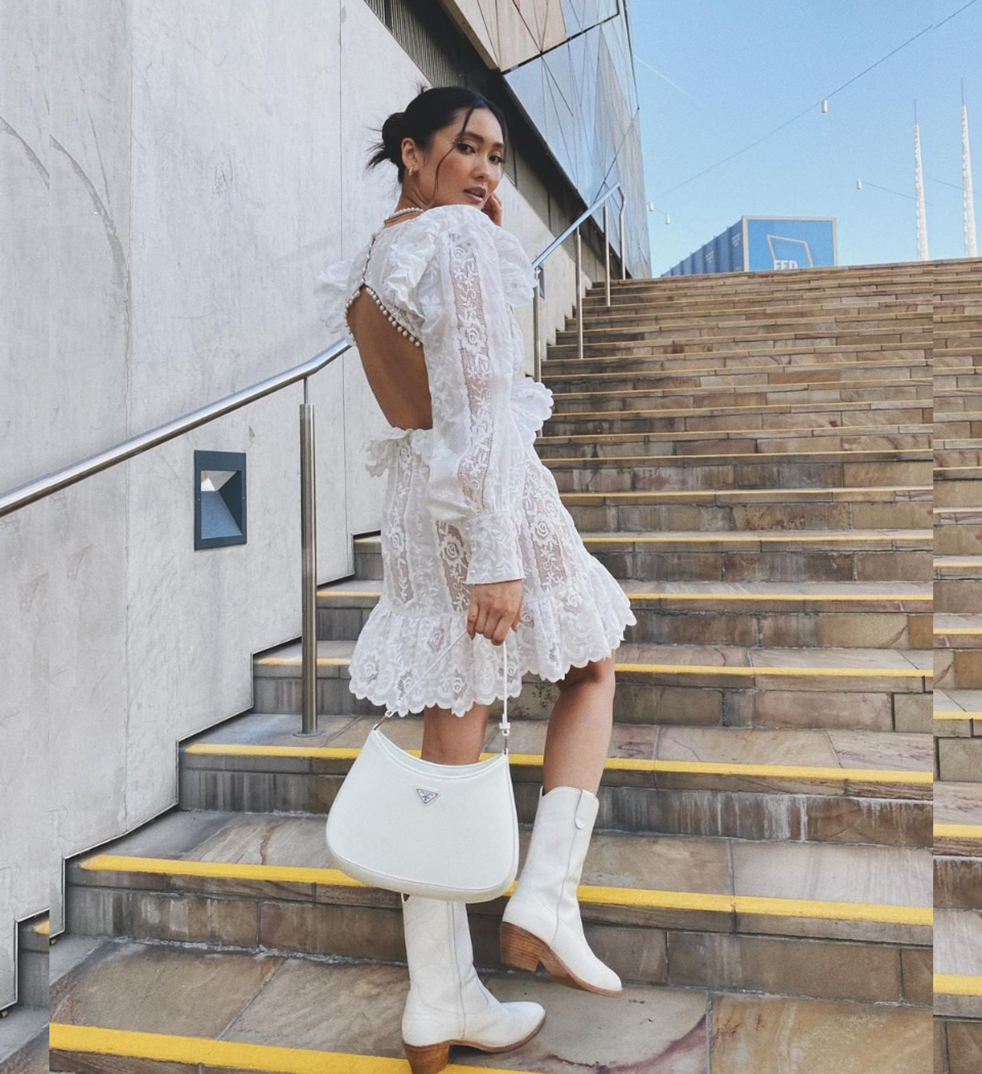 Tinkerbird White Leather Boots