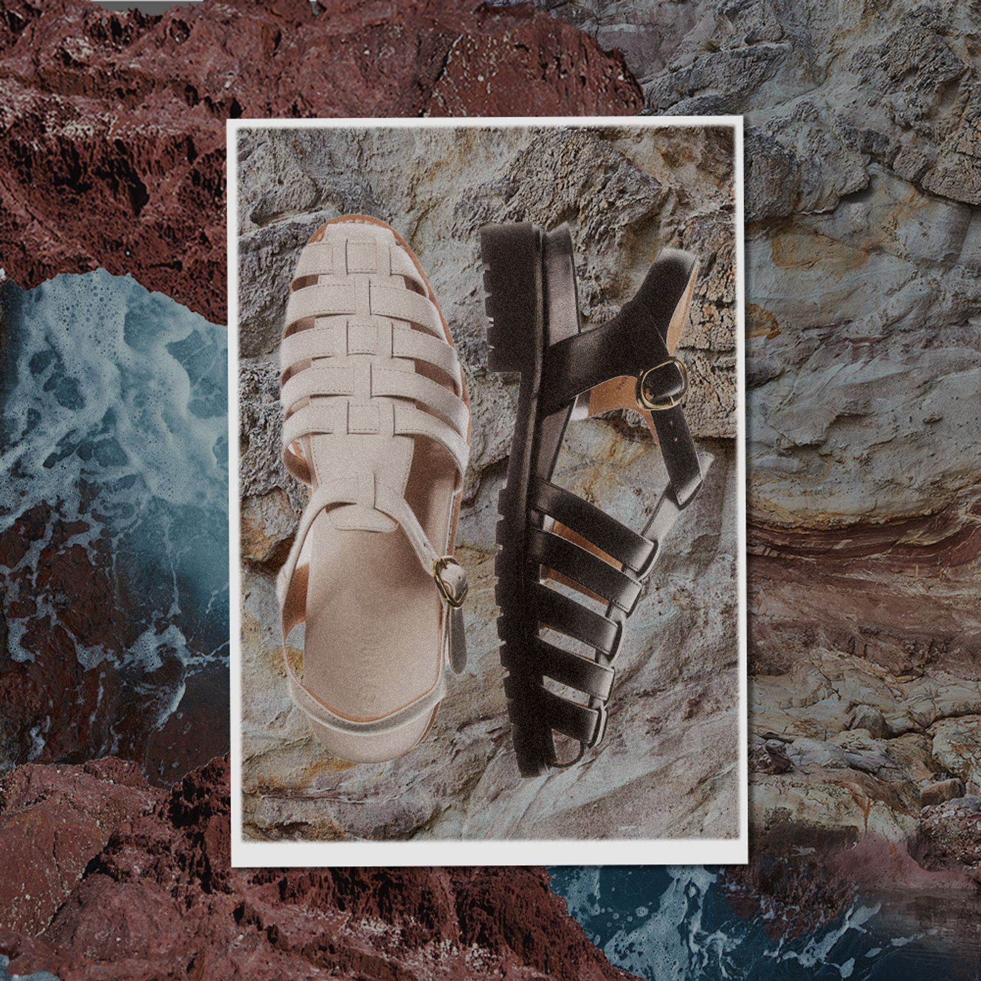 The Fisherman Sandal, Bittern Tan Leather Flats Sandals