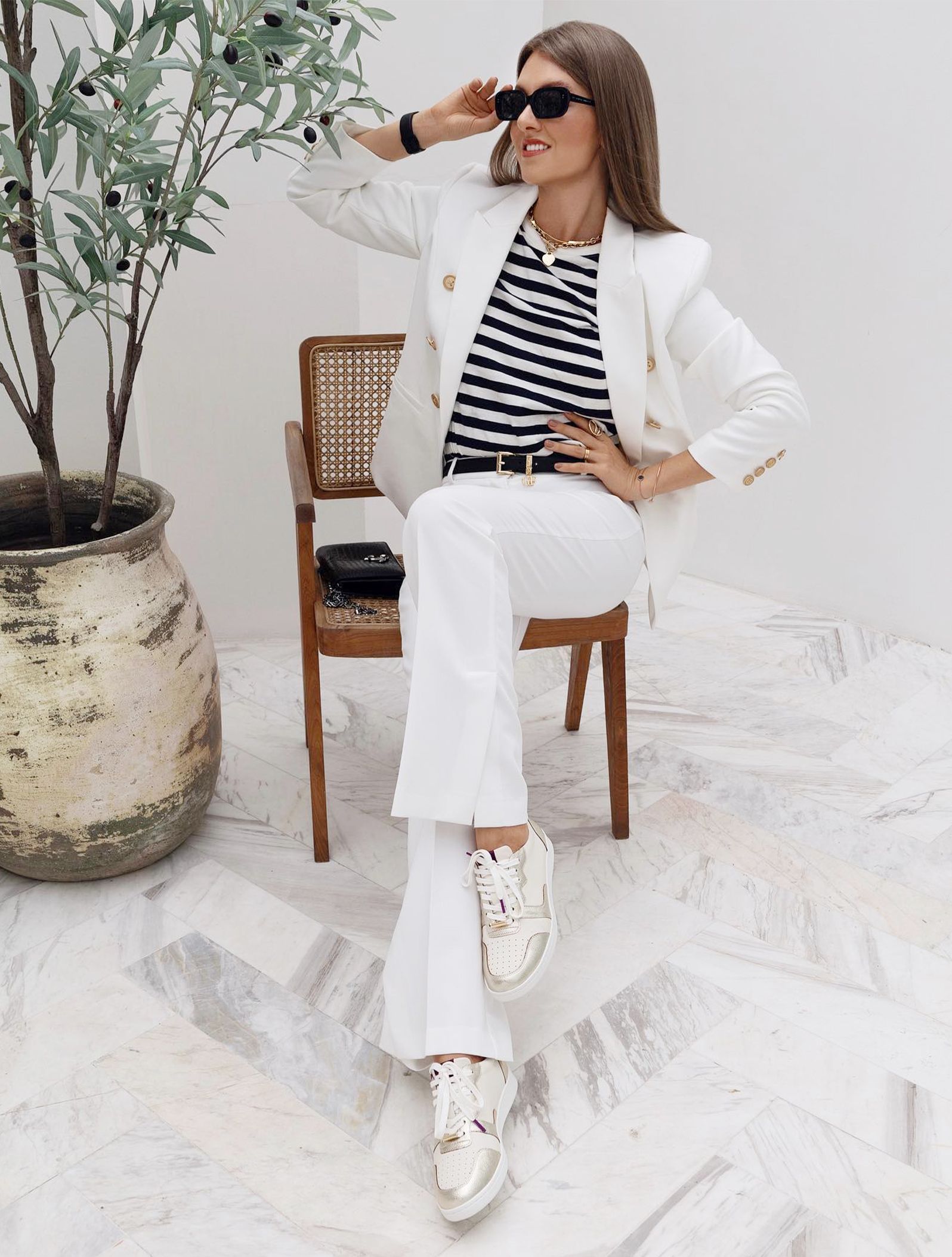 Gadwell Ecru & Soft Gold Leather