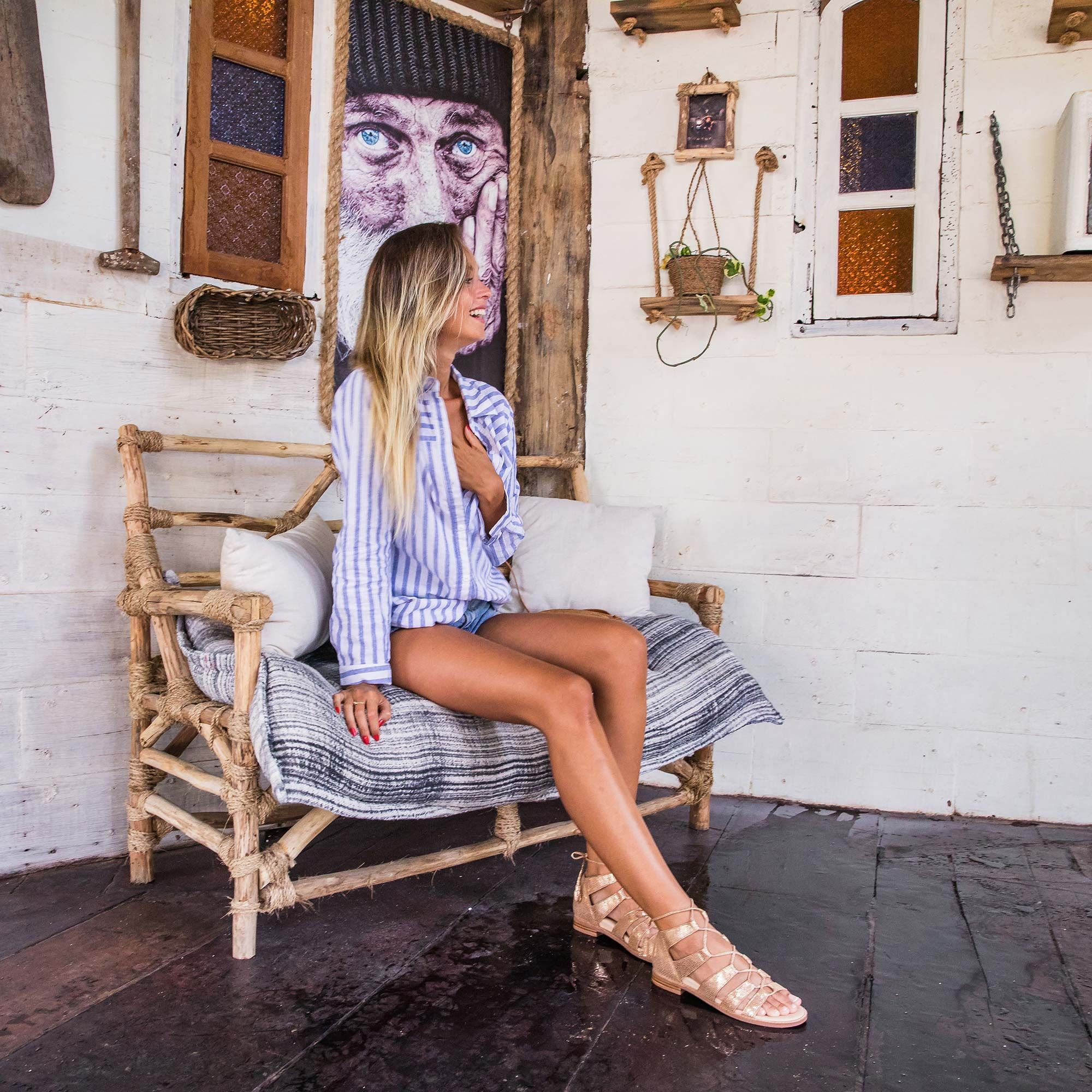 Bared_Footwear_La_Brisa_Bali_Travel_Summer_Womens_Campaign_Toucan_Rose_Gold_Lace_Up_Sandals