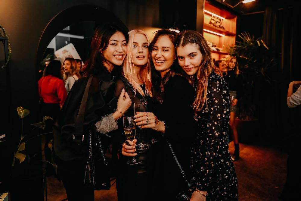 Bared_Footwear_Mens_Store_Launch_The_Girls_Striking_A_Pose