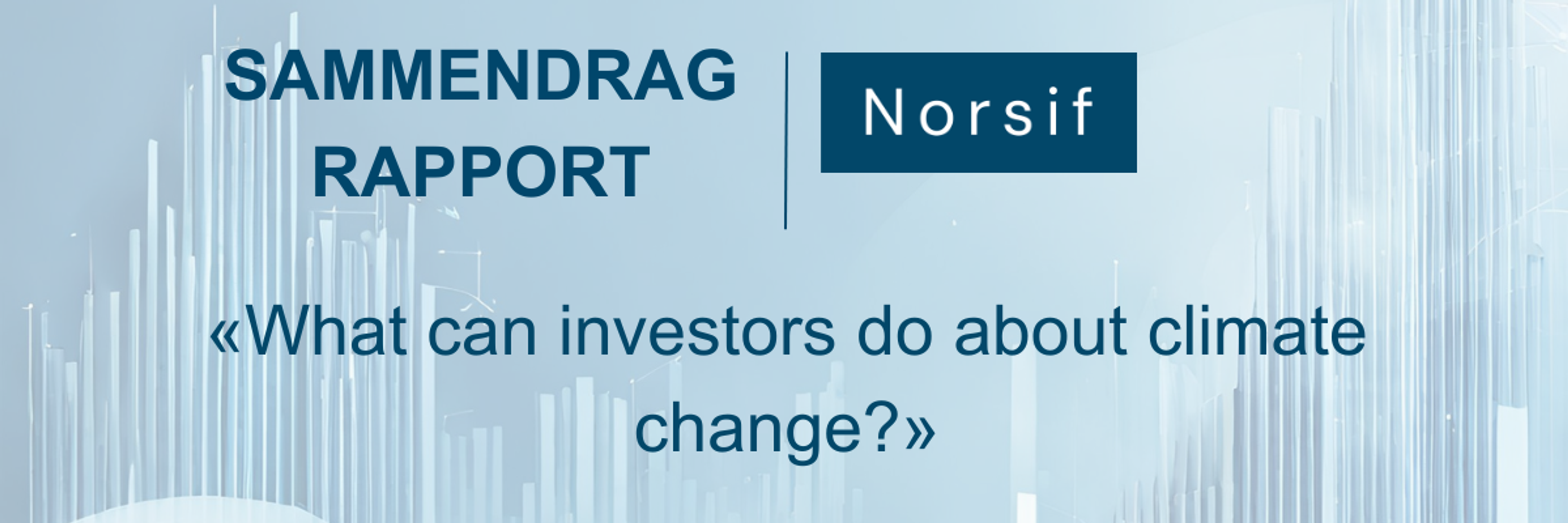 What can investors do about climate change?