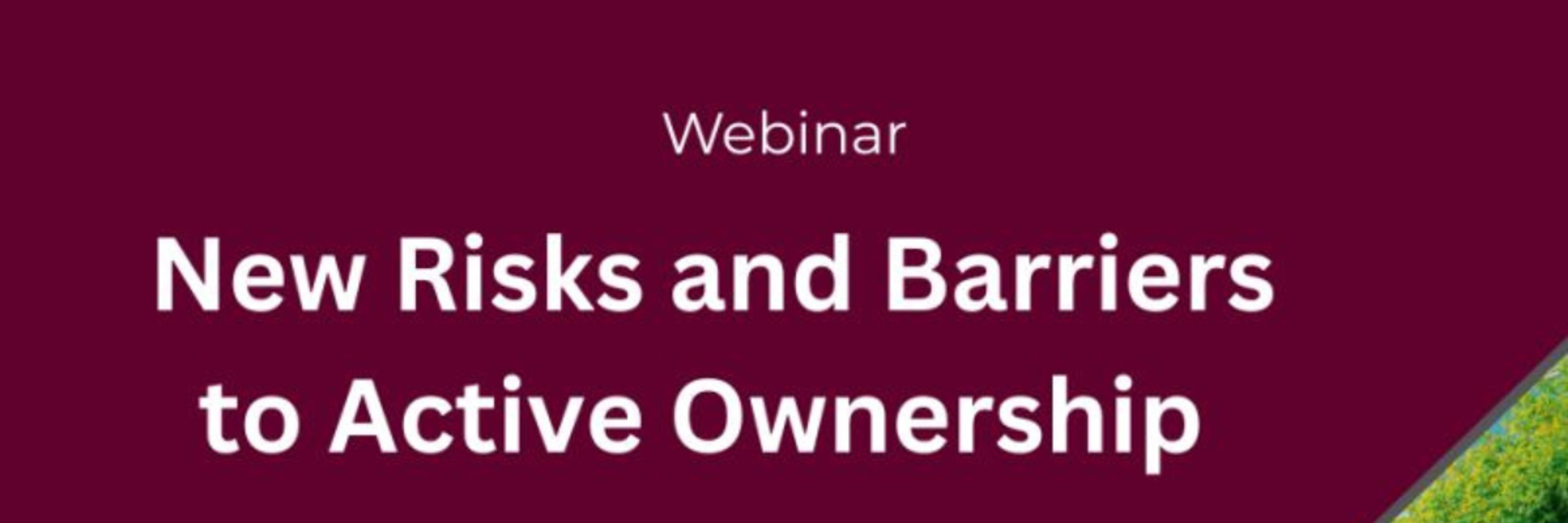 Norsif informs: New Risks and Barriers to Active Ownership