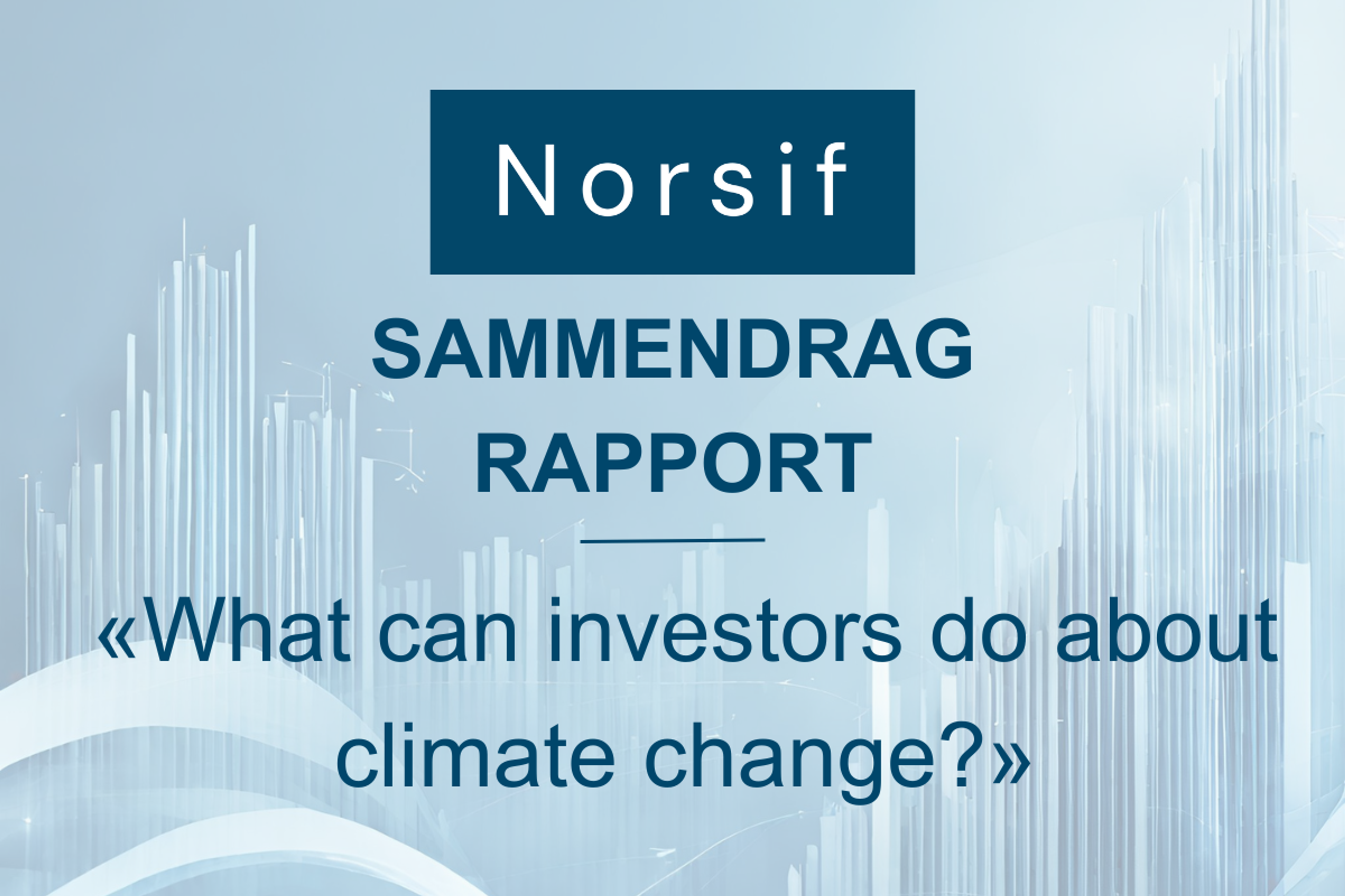 What can investors do about climate change?