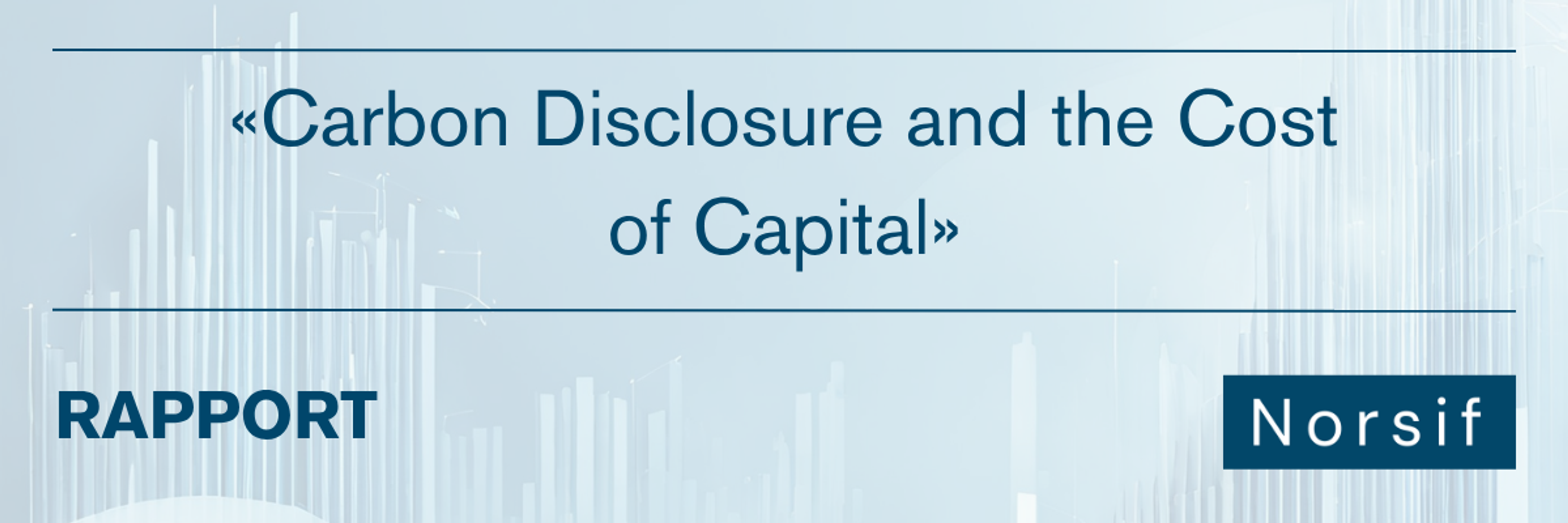 «Carbon Disclosure and the Cost of Capital»