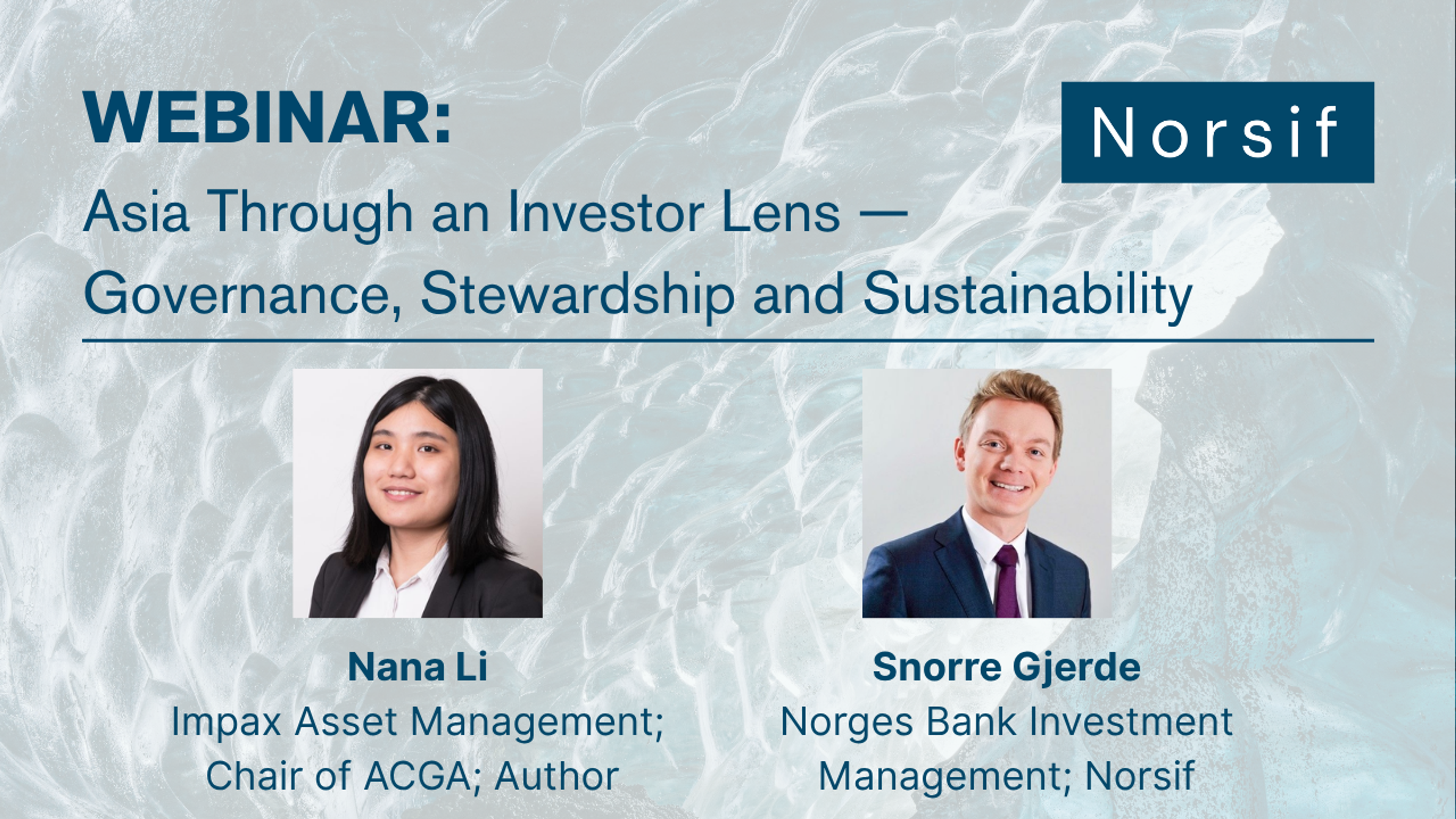 Norsif Webinar: Asia Through an Investor Lens — Governance, Stewardship and Sustainability