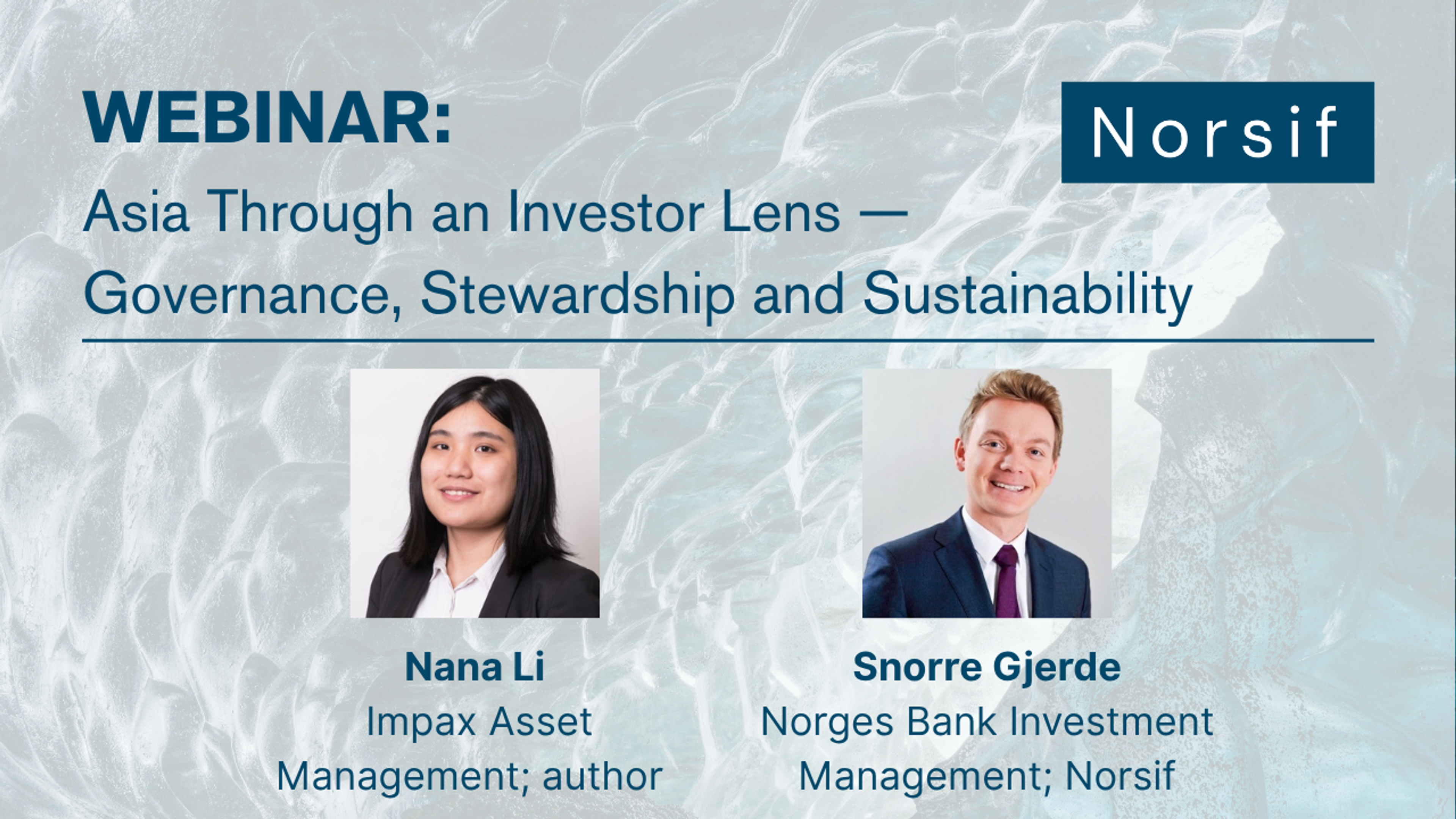 Norsif Webinar: Asia Through an Investor Lens — Governance, Stewardship and Sustainability