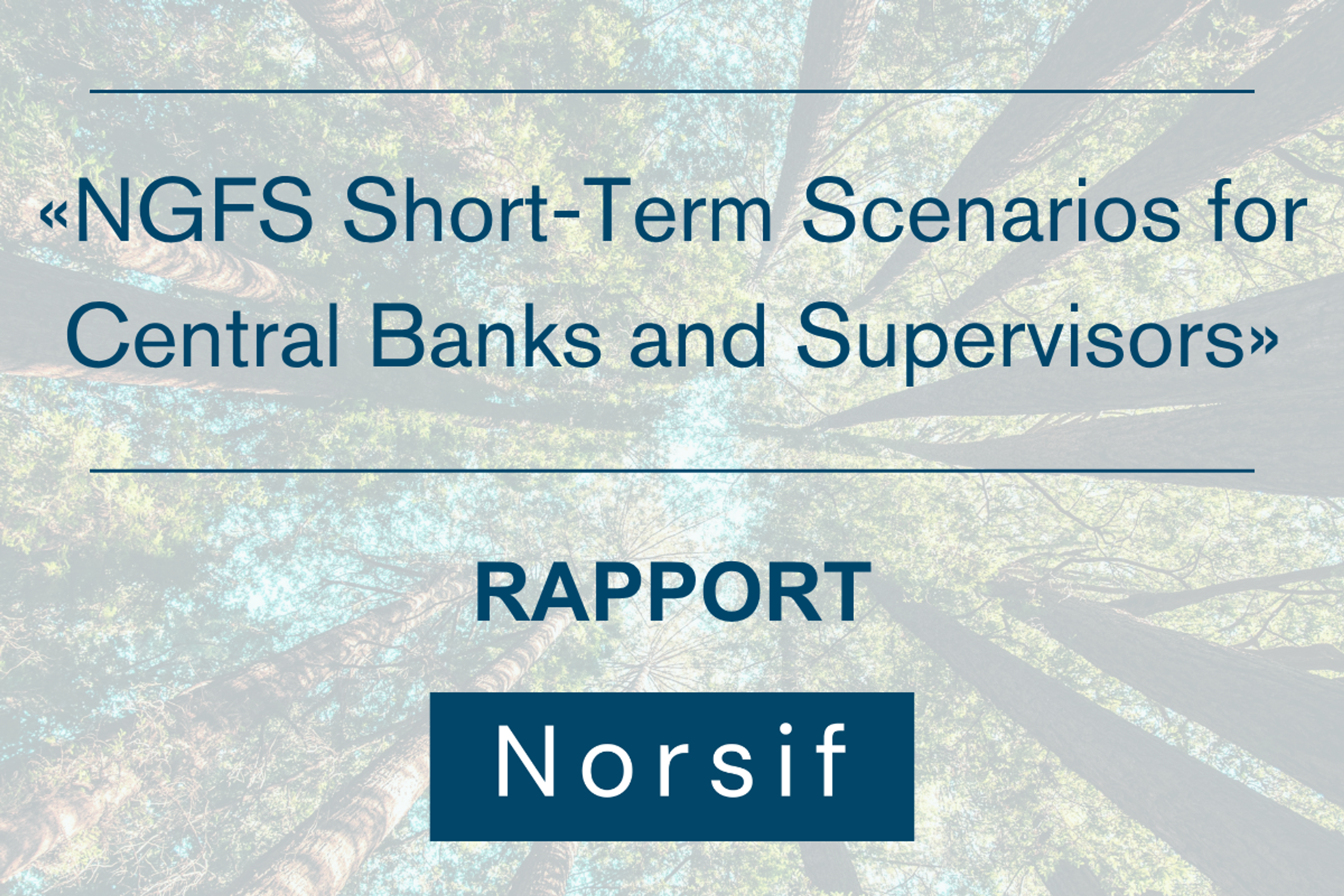 «NGFS Short-Term Scenarios for central banks and supervisors»