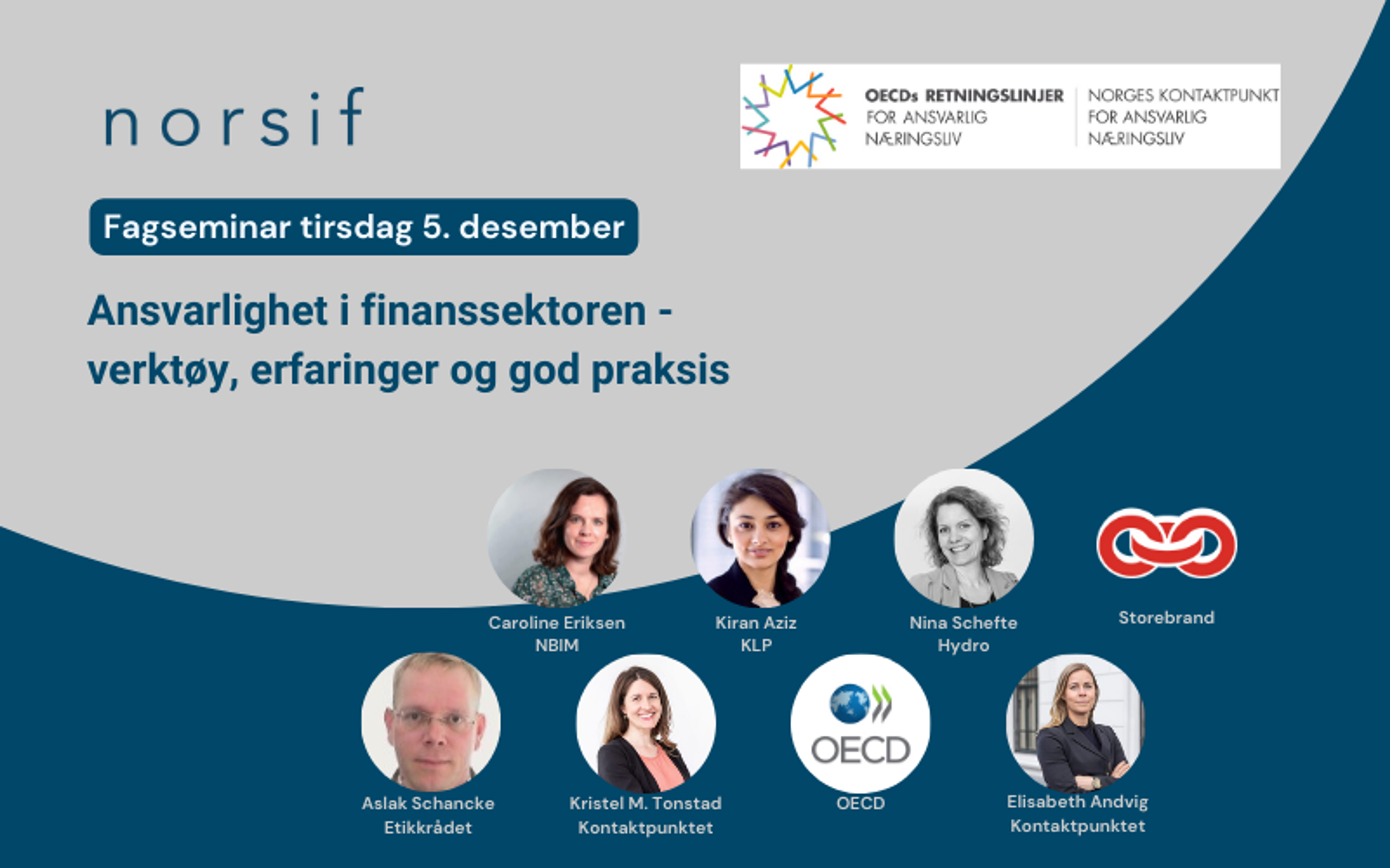 Fagseminar: Ansvarlighet i finanssektoren - verktøy, erfaringer og god praksis