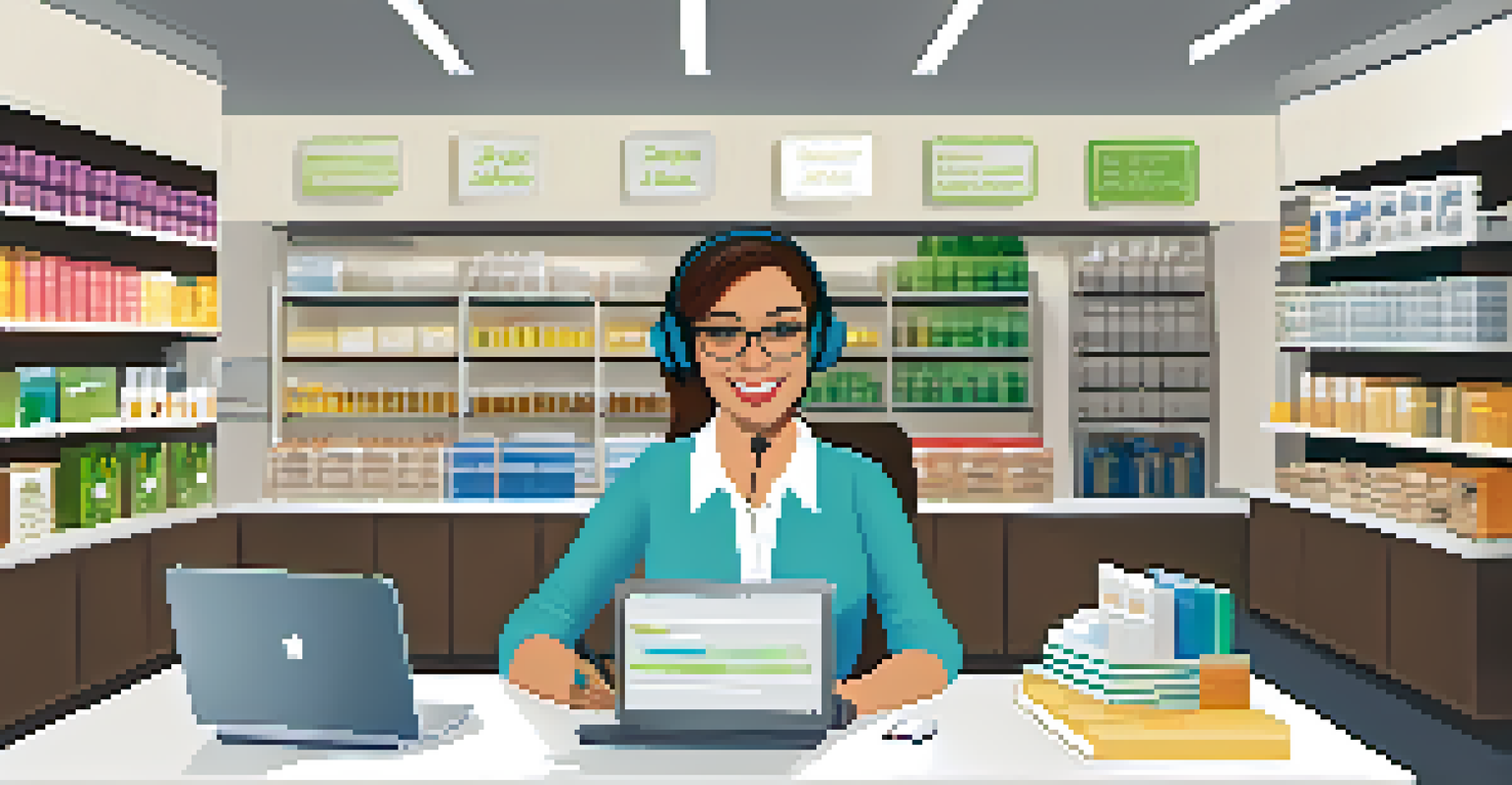 A customer service representative assisting a customer in a bright workspace, highlighting a personalized approach.