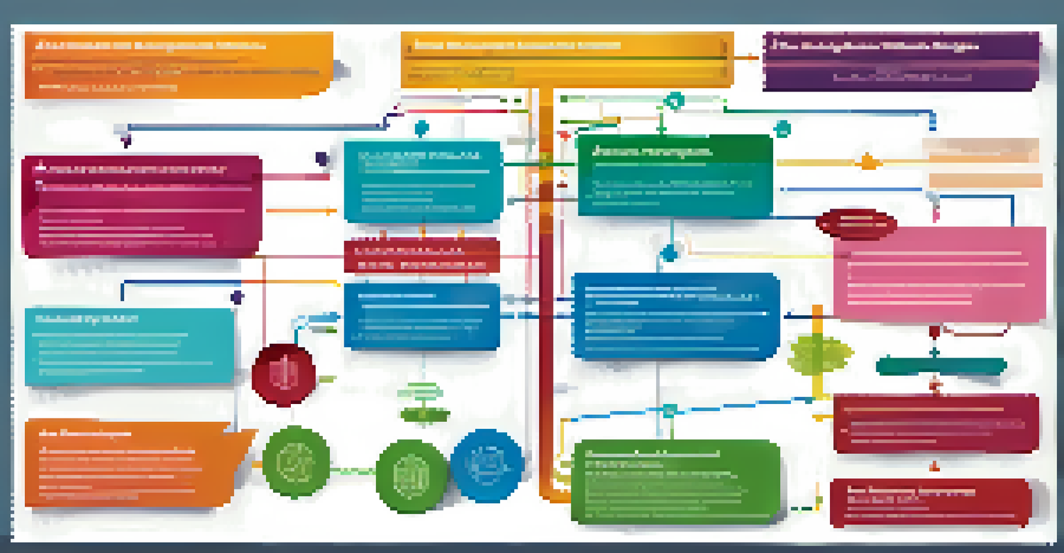 An infographic illustrating various stakeholder engagement strategies with colorful icons and flowchart layout.