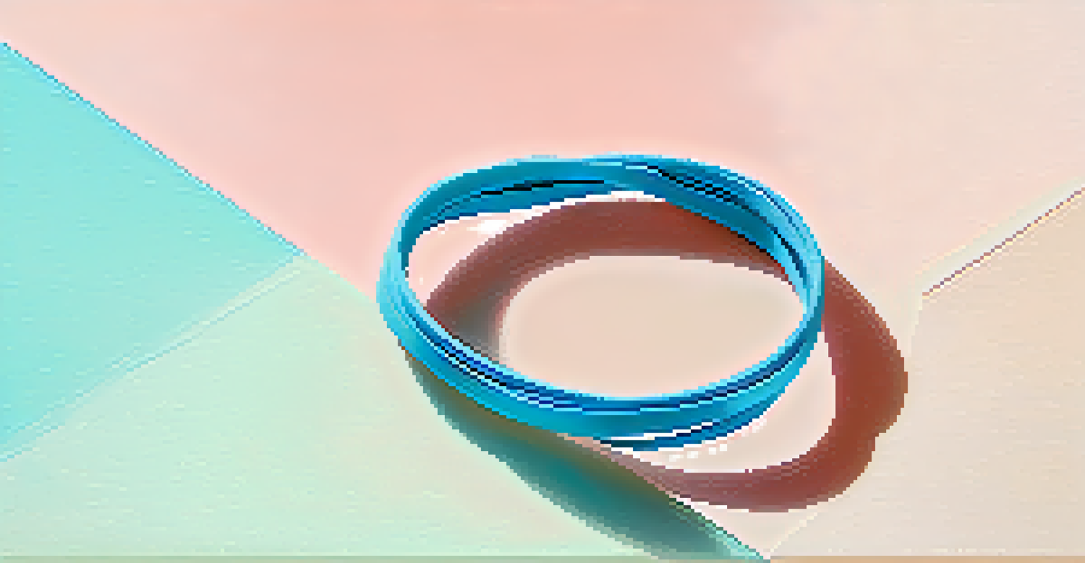 An abstract image of a stretched rubber band between fingers, symbolizing resilience and adaptability.