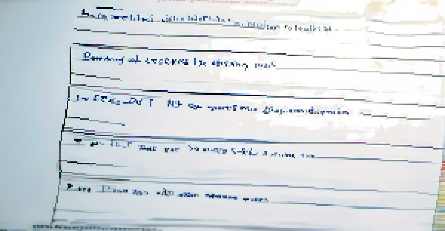 A close-up of a checklist with tasks written down, accompanied by a pen, illuminated by warm light.
