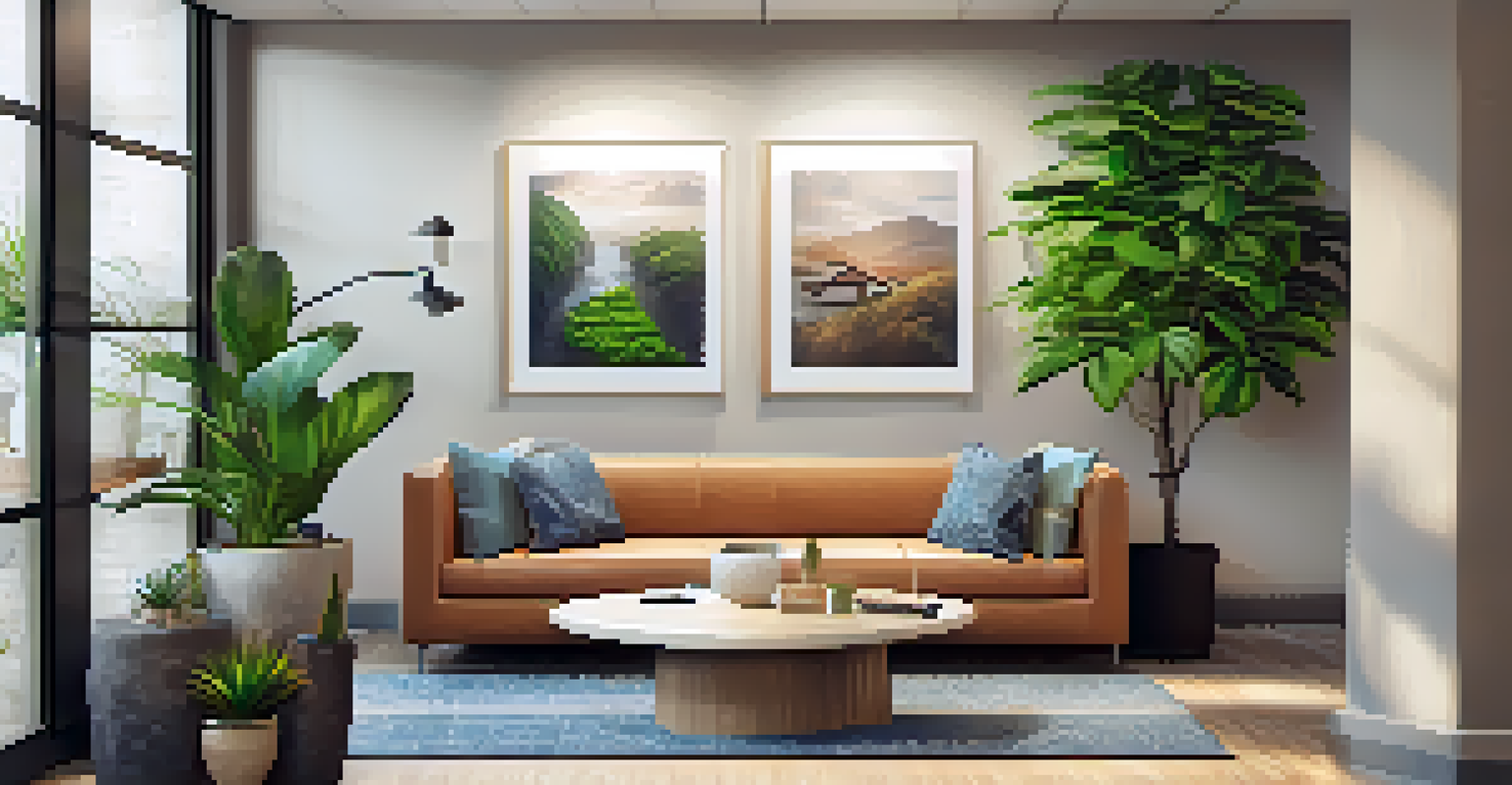 A cozy office corner designed for informal discussions with colleagues.
