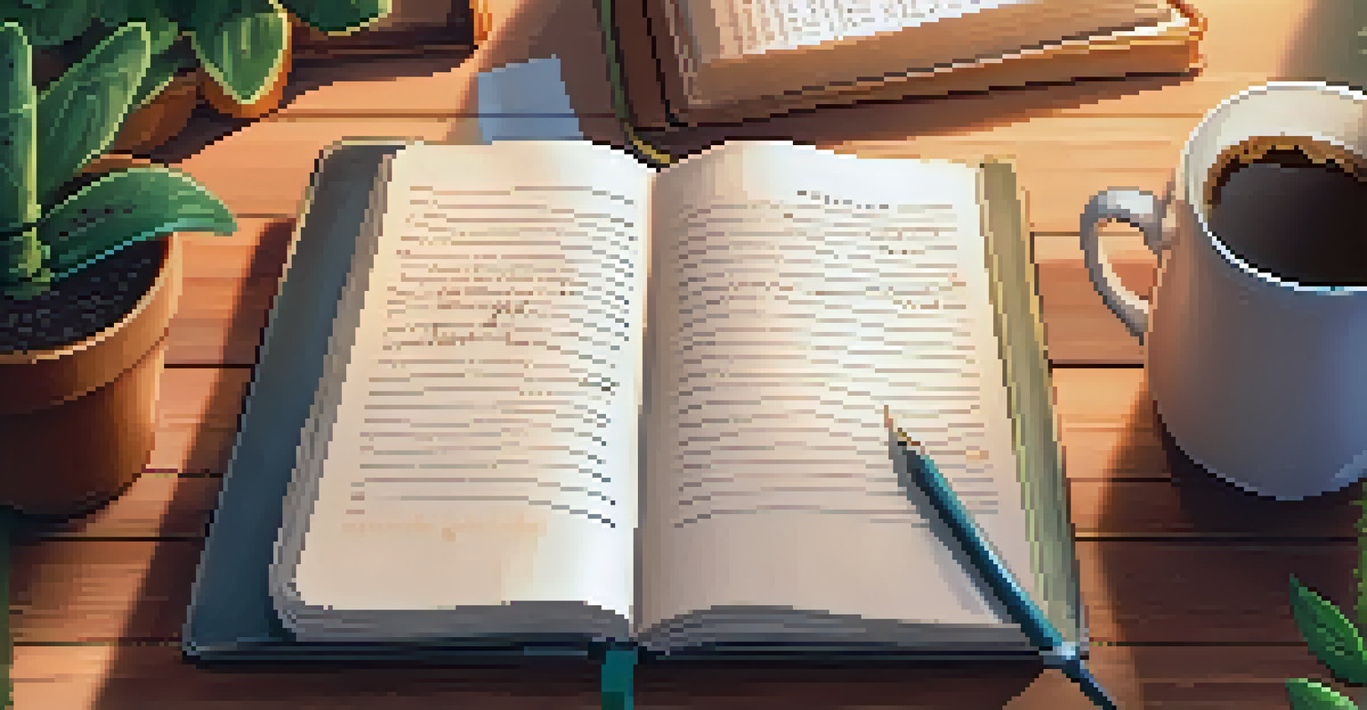A close-up of a hand writing in a journal titled 'Personal Accountability Goals' in a cozy workspace, symbolizing self-reflection and personal growth.