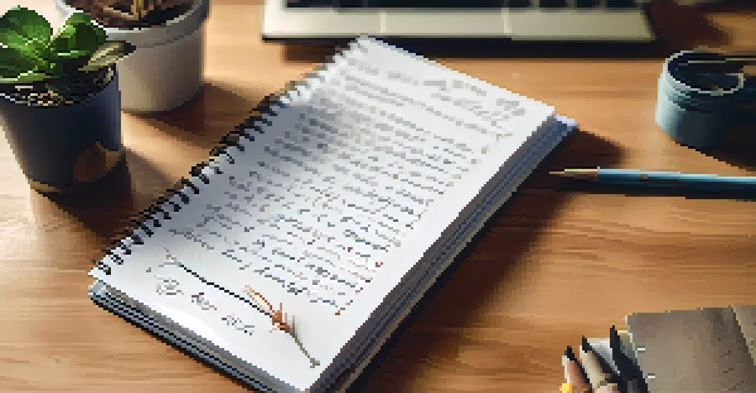 A hand writing on a notepad with strengths and needs outlined in a cozy workspace.