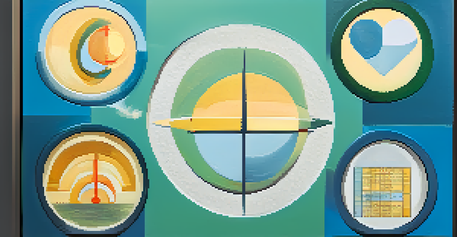 An illustration depicting the four components of Nonviolent Communication with symbolic icons.