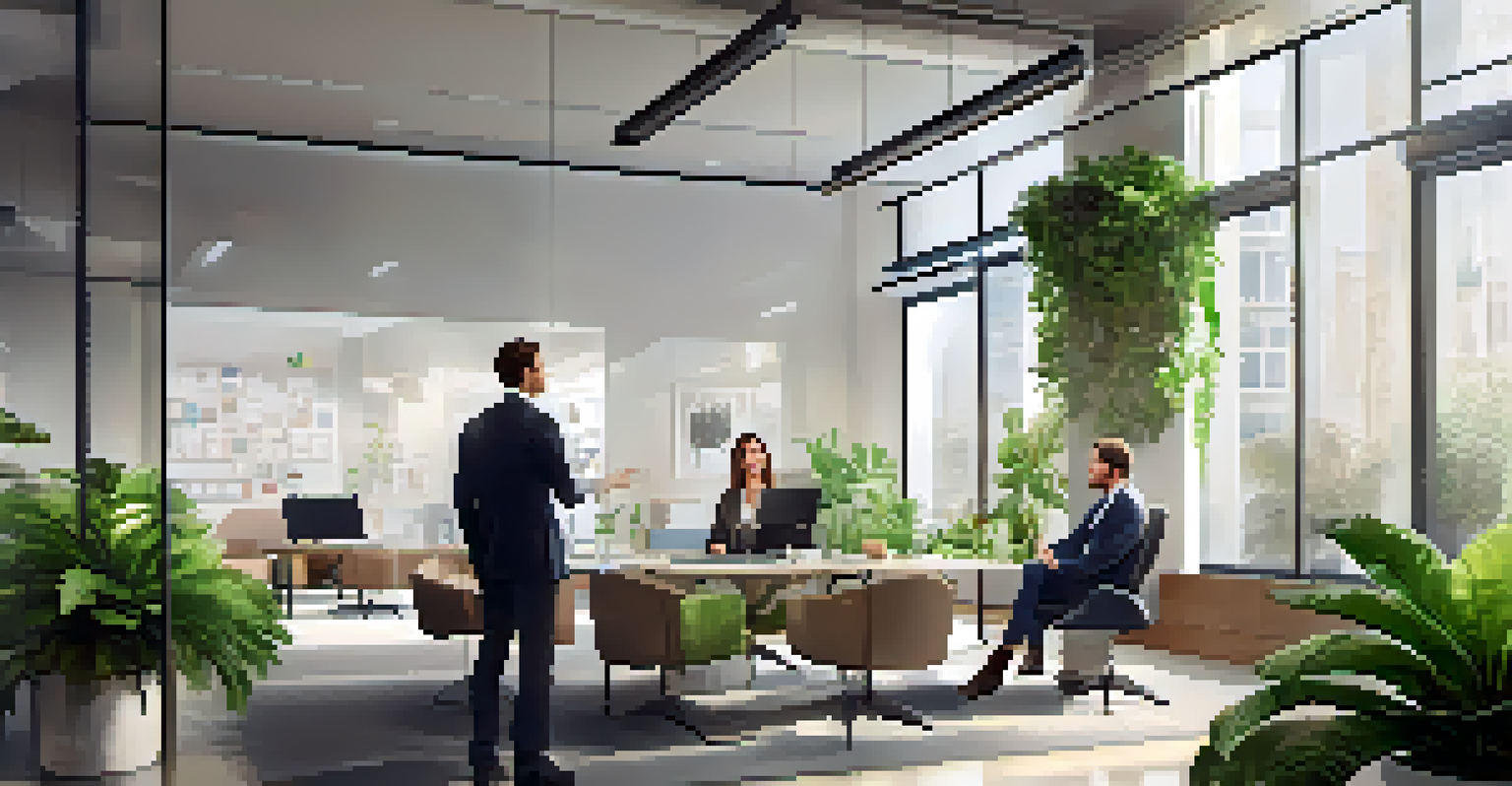 Two colleagues in an office, one listening attentively while the other speaks, demonstrating active listening skills.