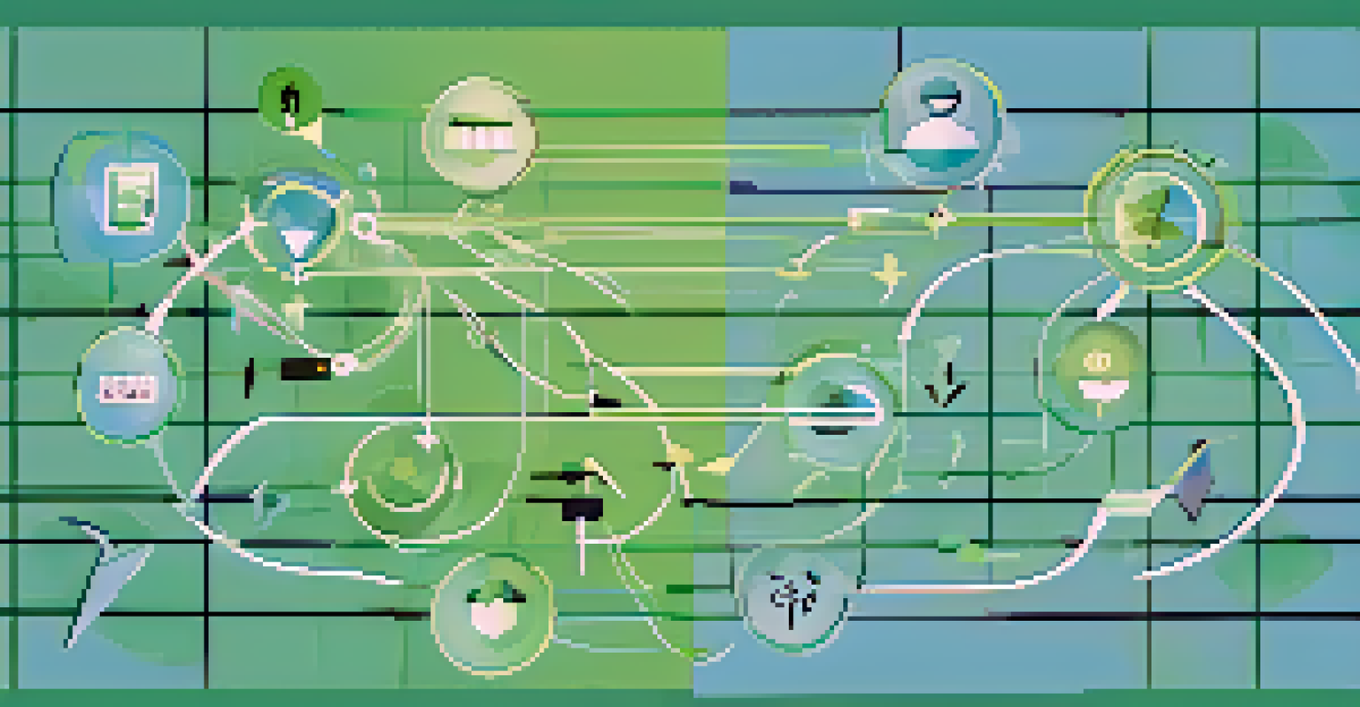 A visual representation of a feedback loop cycle with arrows and distinct icons for positive, constructive, and negative feedback against a blue and green gradient background.