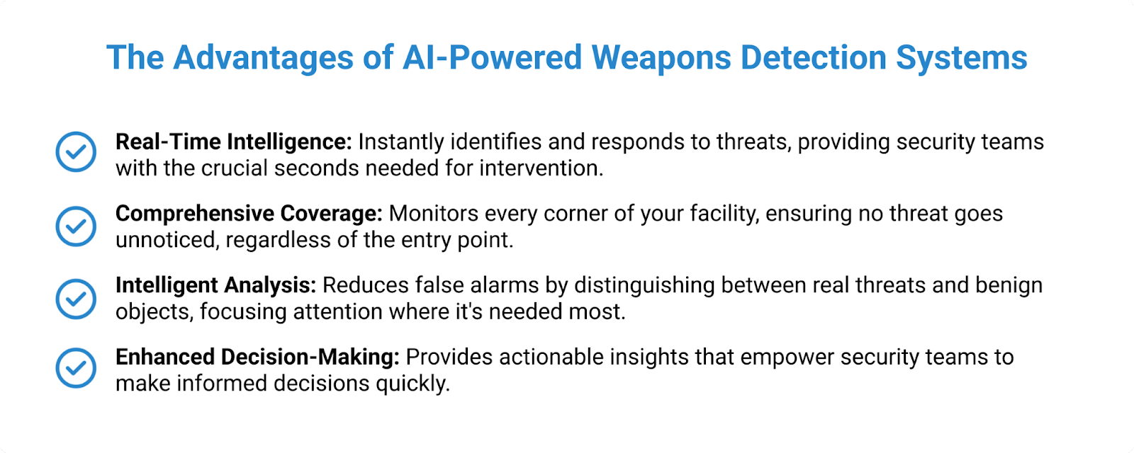 advantages of AI-powered weapons detection systems