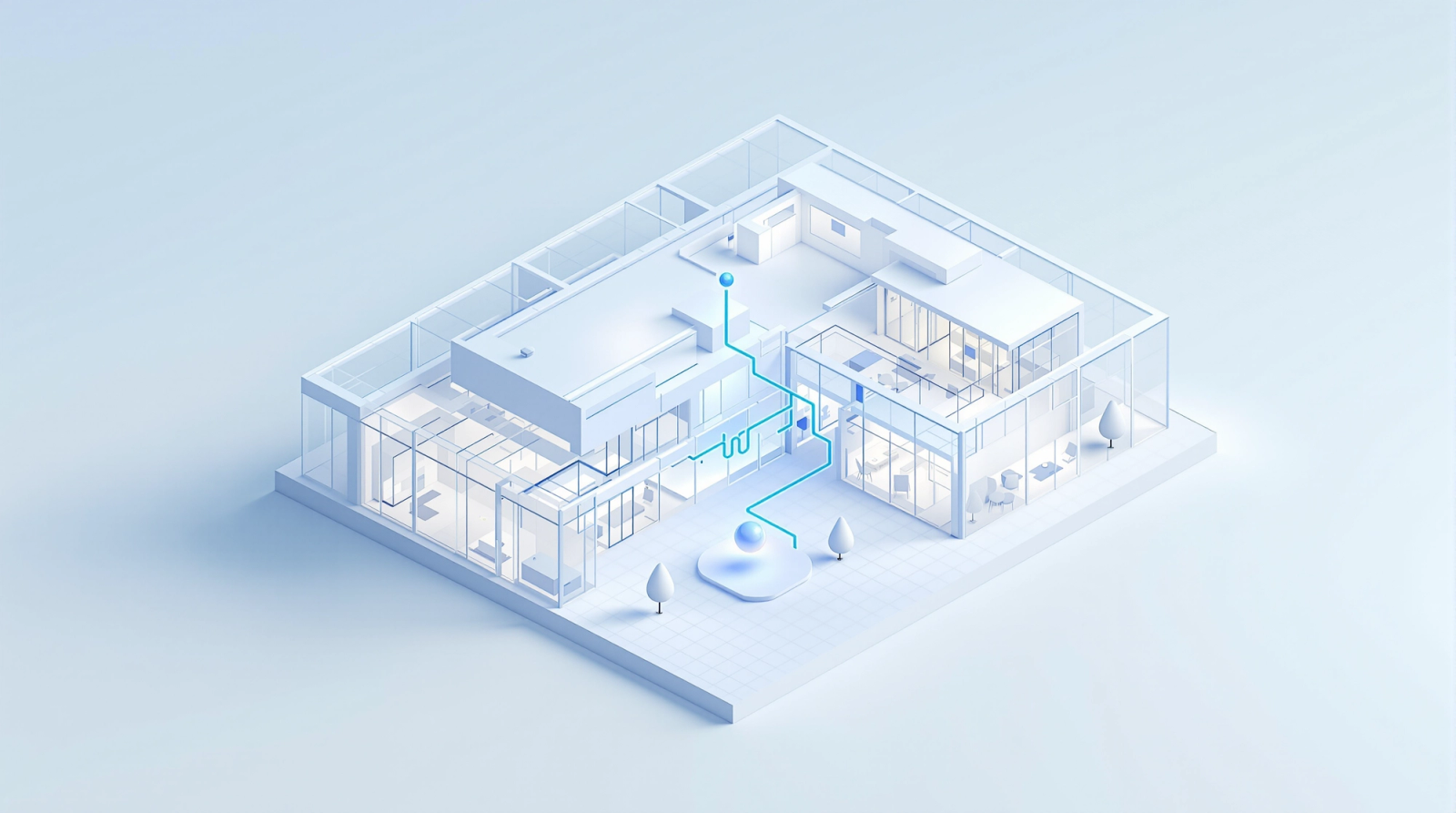 A 3D map of a school campus showing where help is needed