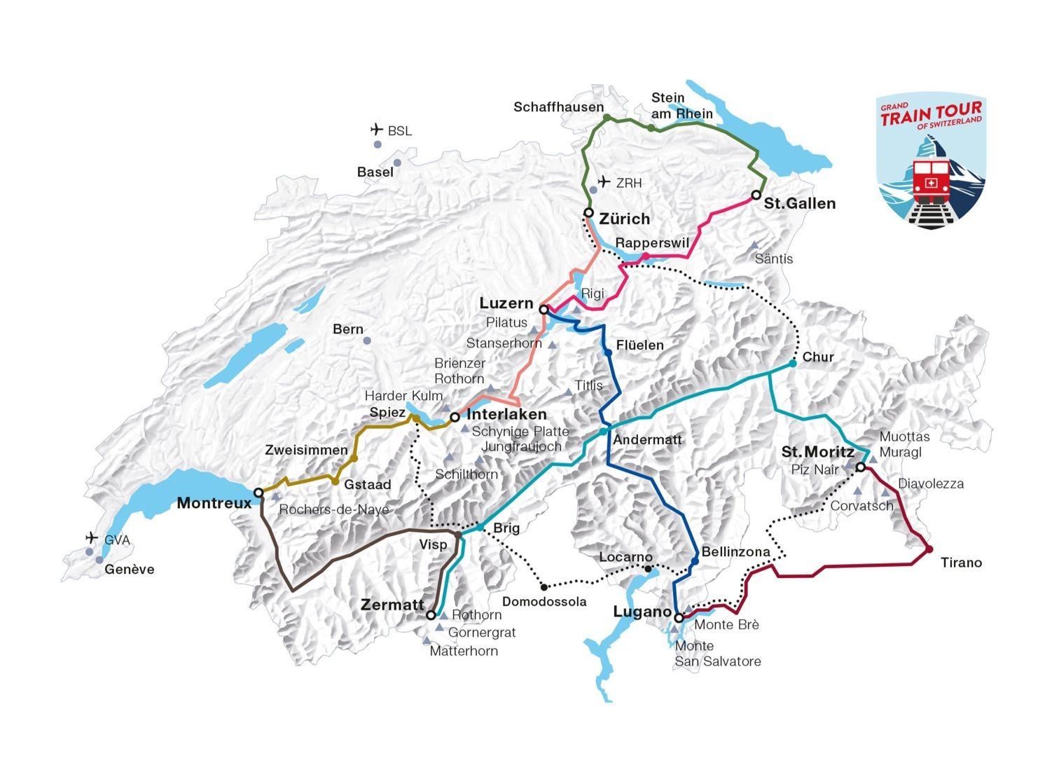 Image 0 - Grand Train Tour of Switzerland - Section Lugano-Flüelen-Luzern