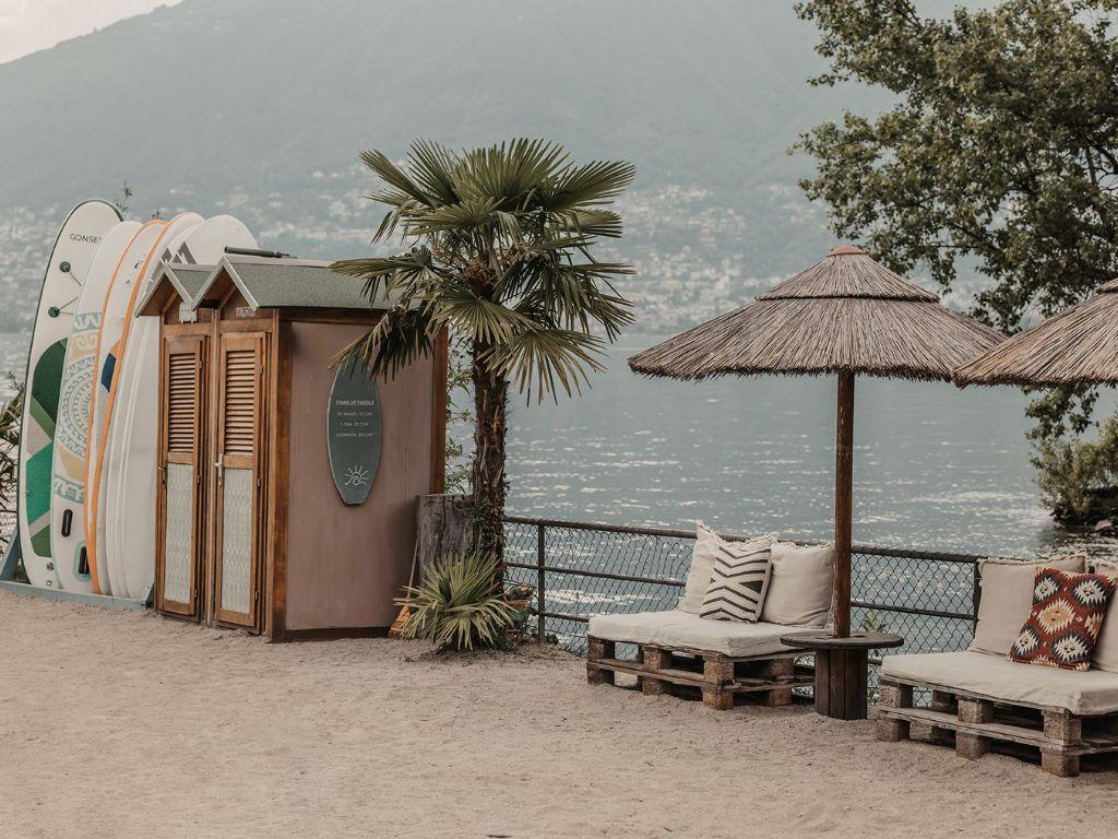 Image 3 - Shaka Beach -  Public Beach of Vira Gambarogno.