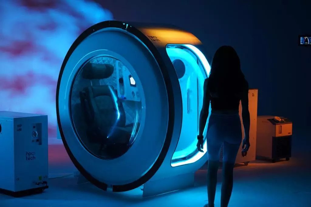 Product gallery image 4 of 5 - detailed view of hyperbaric oxygen therapy chamber features and interior