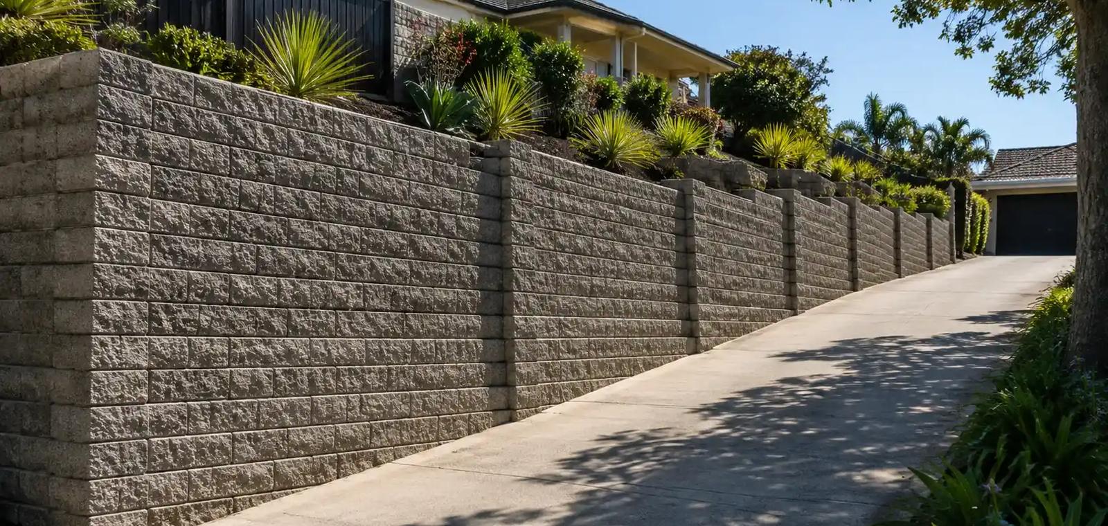 Dural: 68 metres of engineered wall on clay that eats cheap ones.
