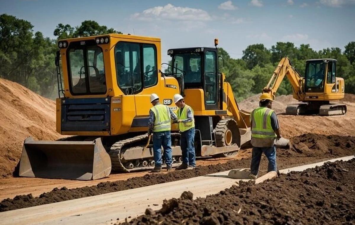 OUSS Civil crew on site in Dural with heavy excavation equipment, providing expert civil construction, excavation, earthworks, site preparation, and infrastructure services.