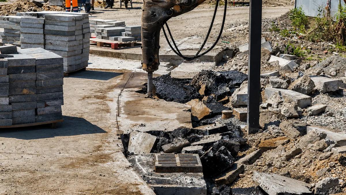 Driveway Removal job